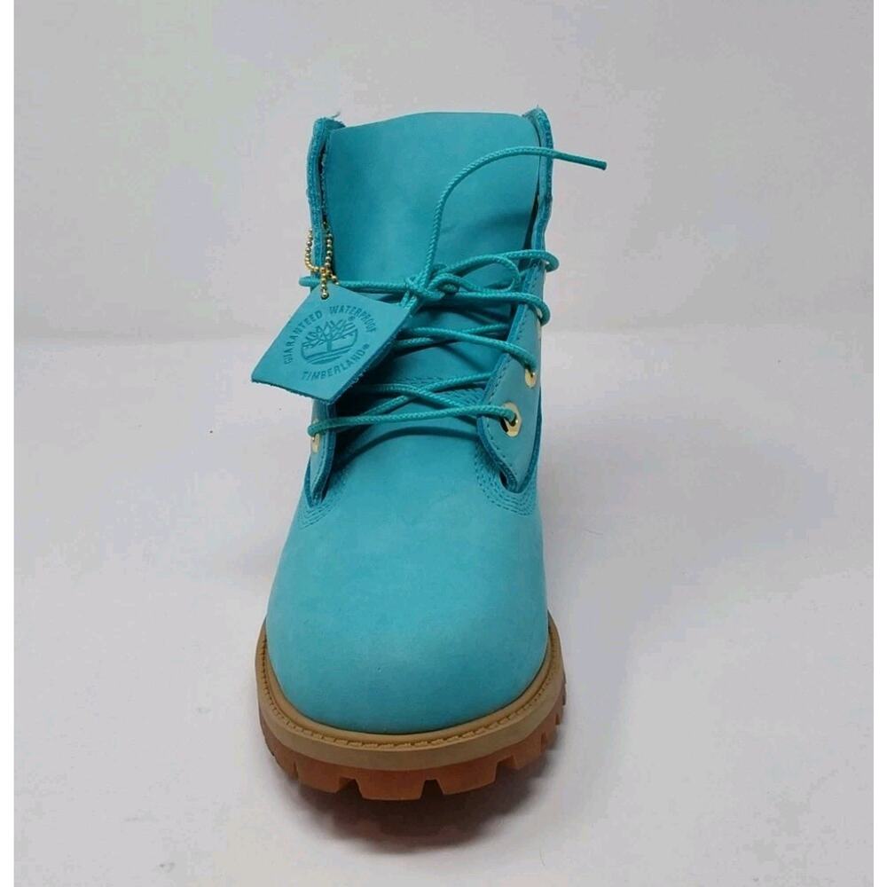 Timberland x Villa 6” Premium Boots Aqua Blue Nubuck Juniors Size 7/Women's 8.5 - Picture 9 of 16